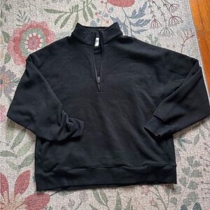 Women’s Aritzia cozy sweat fleece boyfriend 1/2 zip sweatshirt